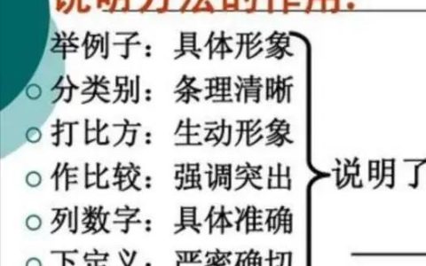 十种说明方法答题格式（十种说明方法及其作用口诀）